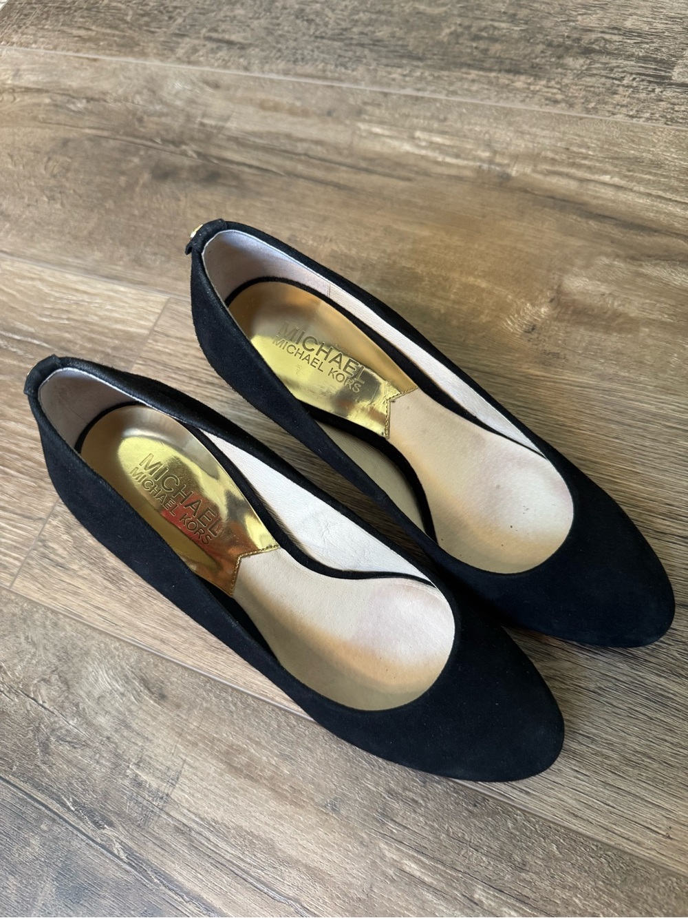 Michael Kors Black Suede Low Heel Pumps